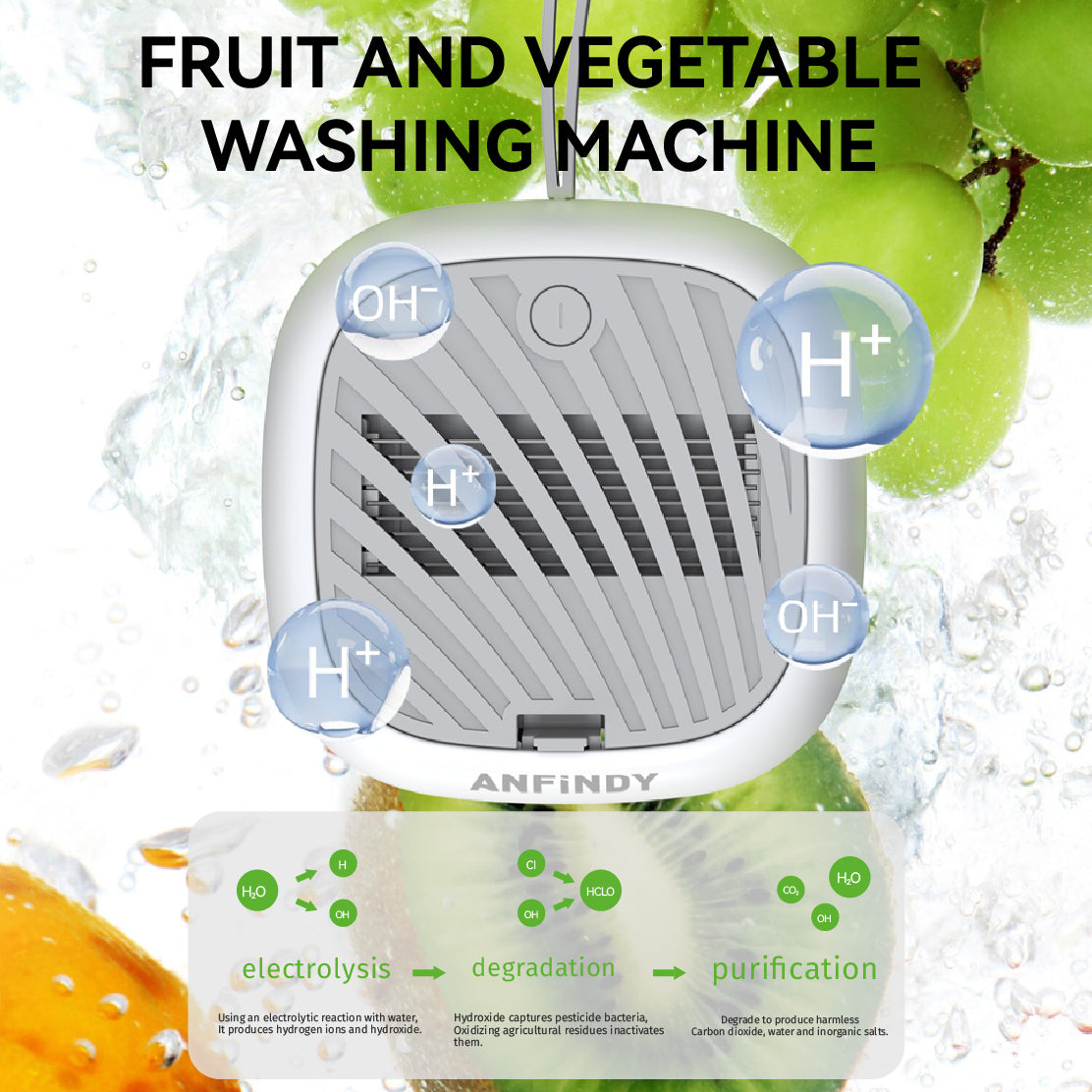 Home ApplianceFruit Cleaner Portable Washer PESTICIDE PURIFIER XM-Q3